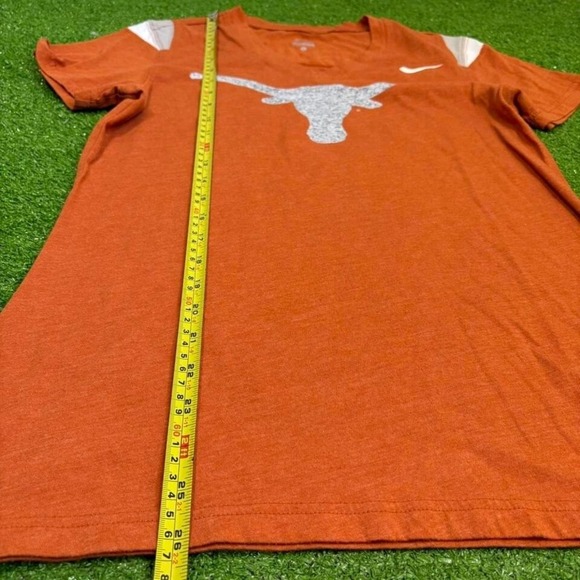 Nike Texas Longhorns Women's Large V-Neck Short Sleeve Shirt Sporty Active - Picture 2 of 7